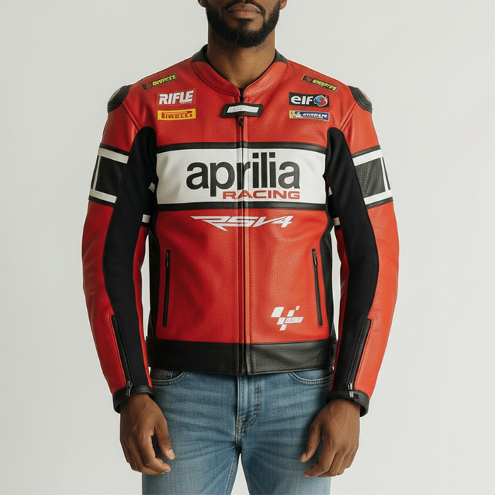 Aprilia Motorcycle Leather Racing Jacket
