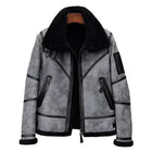Mens Aviator B3 Bomber Coat Flying RAF Sheepskin Airforce Leather Jacket