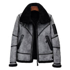 Mens Aviator B3 Bomber Coat Flying RAF Sheepskin Airforce Leather Jacket