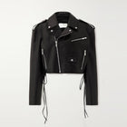 Women Black Sheepskin Motorbike Biker Leather Jacket