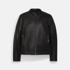 Men's Sheepskin Racer Black Biker Leather Jacket