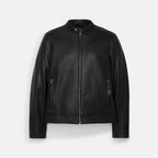 Men's Sheepskin Racer Black Biker Leather Jacket