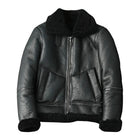 Sheepskin Aviator Flight B3 Pilot Fur Airforce Black Shearling Leather Jacket