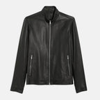 Men's Riding Motorcycle Lambskin Black Leather Jacket