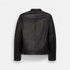Men's Sheepskin Racer Black Biker Leather Jacket