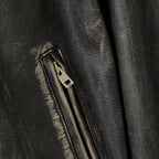 Women Black Motorcycle Goatskin Biker Leather Jacket