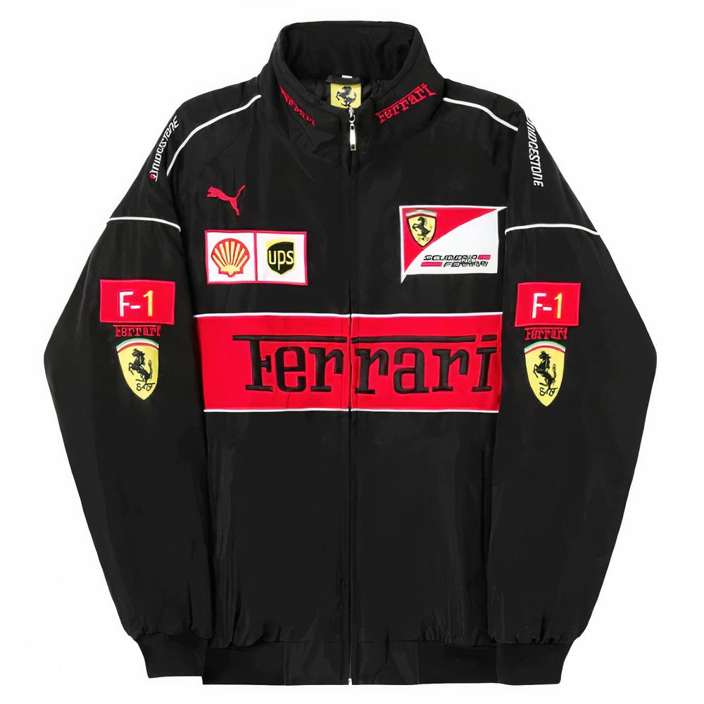 FERRARI F1 RACING JACKET - BLACK