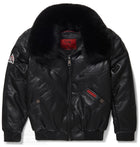 Women's V-Bomber Jacket in Black
