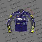 Valentino Rossi Blue Yamaha 2024 Motorcycle Leather Race Jacket