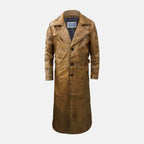 Vanguard Leather Trench Coat for Men Stylish & Durable Classic Leather Outerwear
