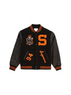 Varsity Supreme Jacket – Black & Orange Letterman Style