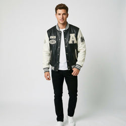 Urban Varsity Jacket With Baseball Collar