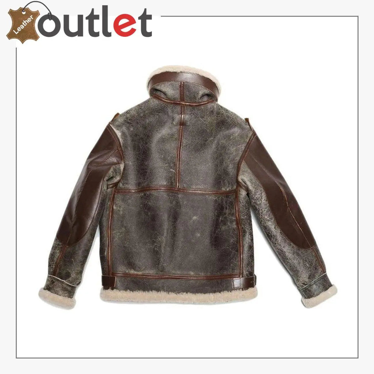 Vintage Military Style B-3 Bomber Leather Jacket