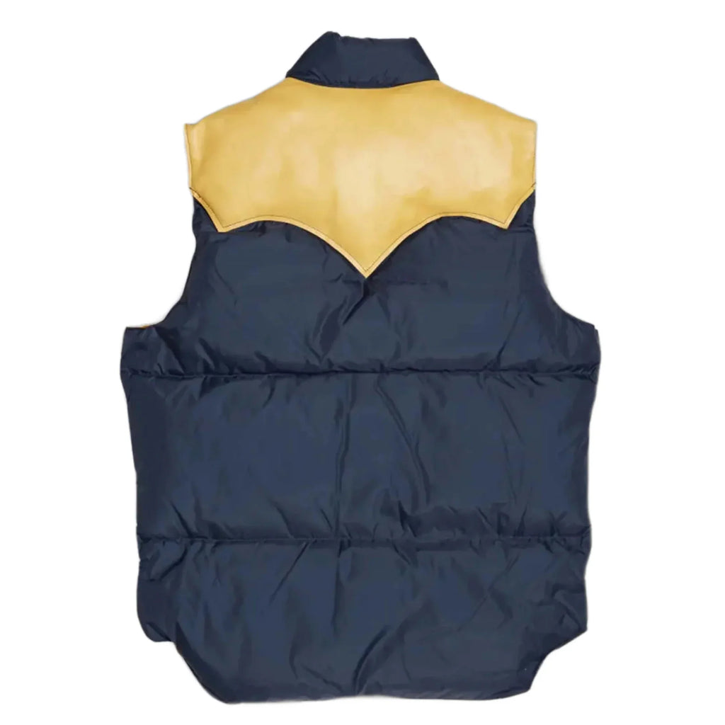 Vintage Unisex Quilted Faux Leather & Puffer Vest