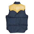 Vintage Unisex Quilted Faux Leather & Puffer Vest