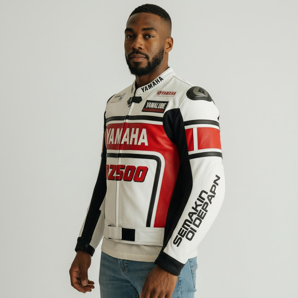 Yamaha RZ500 Racing Motorcycle Leather Jacket
