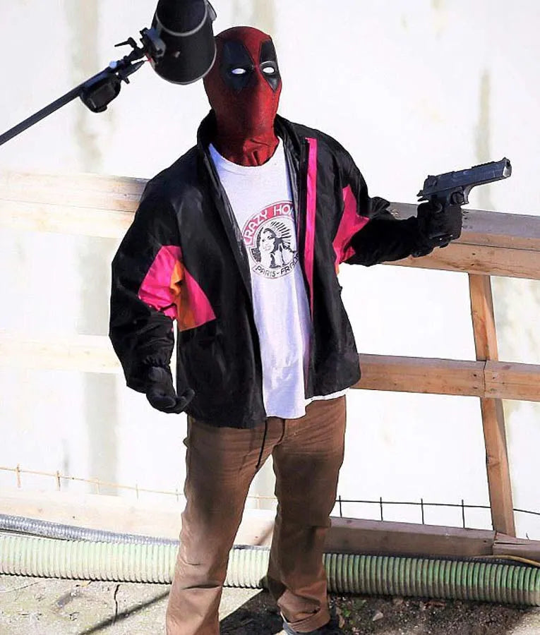 Ryan Renolds Deadpool and Wolverine Satin Bomber Jacket