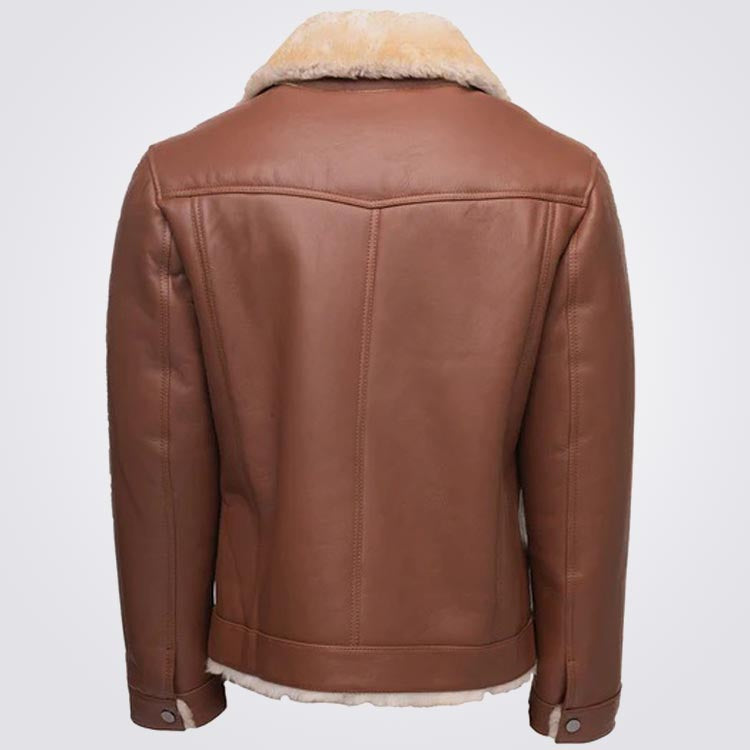 Western Shearling Trucker Coat For Men
