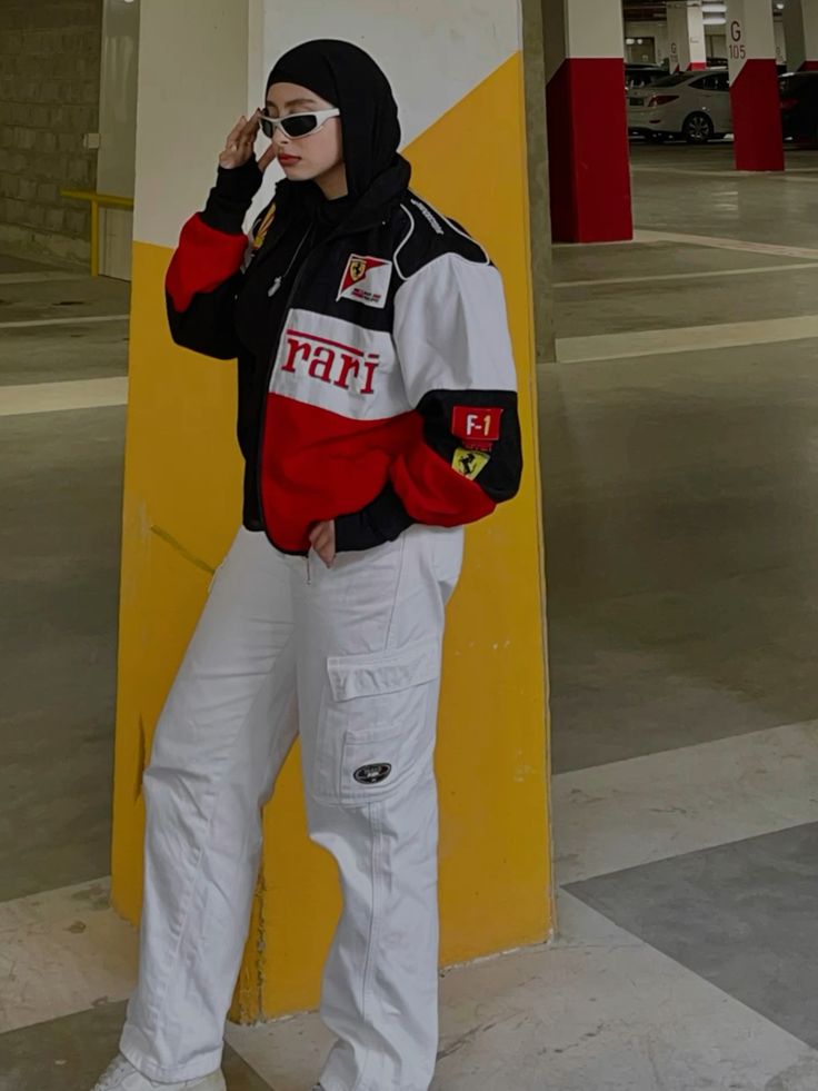 Ferrari racing jacket in Tri-colour.