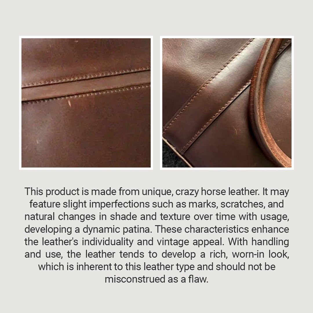 The Darrio Vintage Brown Leather Duffle Bag