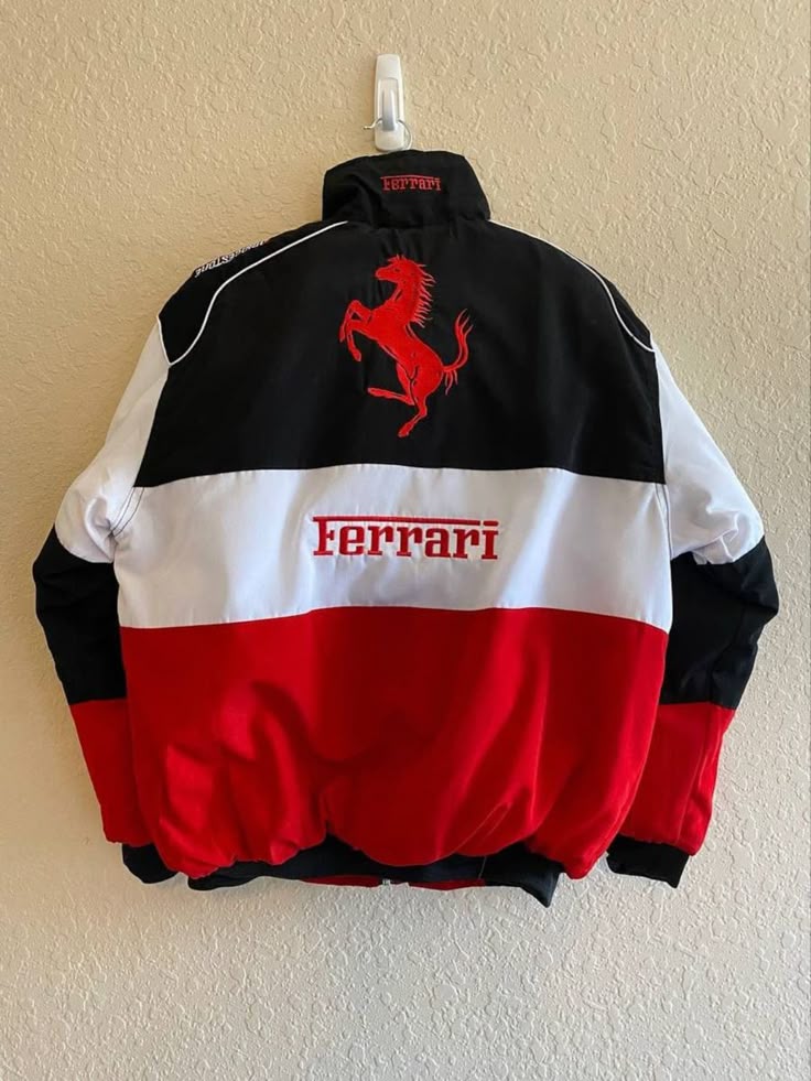 Ferrari racing jacket in Tri-colour.