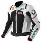 BMW TYCO MOTORCYCLE BLACK LEATHER RACING JACKET