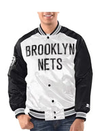 Brooklyn Nets Satin Varsity Jackets