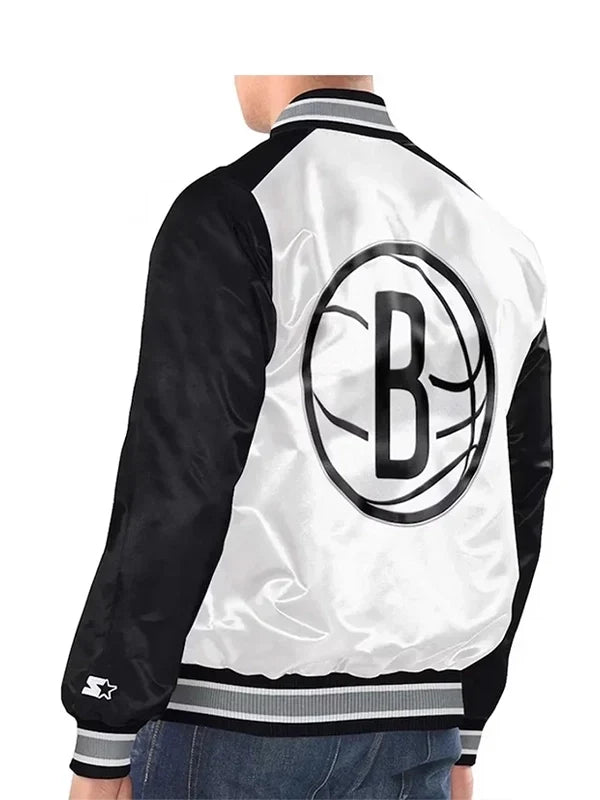 Brooklyn Nets Satin Varsity Jackets