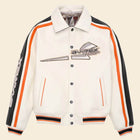 White City Racer Bomber Avirex Leather Jacket