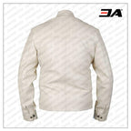 White Sheepskin Jacket Inspired By Aaron Paul Need For Speed