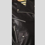 Whitley Black Biker Leather Jacket