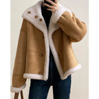 Women Aviator Faux Fur Winter Jacket