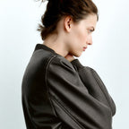 Women's Black A1 Aviator Bomber Jacket - Classic Leather