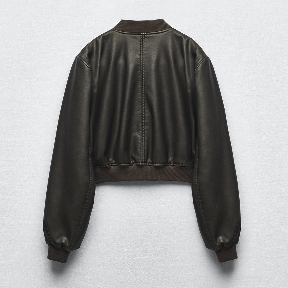 Women's Black A1 Aviator Bomber Jacket - Classic Leather