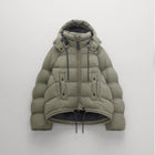 Women's Dull Green Puffer Jacket with Stylish Warmth
