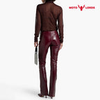 Plus Size Red Leather Pants For Women