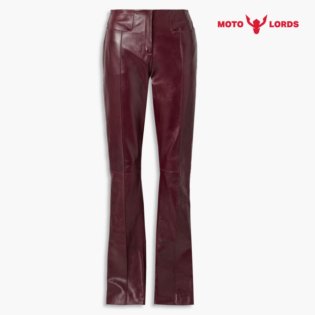 Plus Size Red Leather Pants For Women