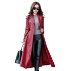 Women's Red Leather Trench Coat  Avanzar Leather