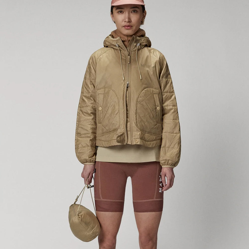 Women's Yellow Parka Jacket with Hood