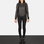 Brown Leather Bomber Jacket – Timeless Edge by Avanzar Leather