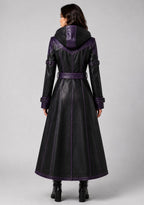 Women Halloween Leather Trench Coat – Luxury Lambskin Design
