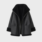 Women’s B3 RAF Aviator Black Shearling Sheepskin Leather Jacket