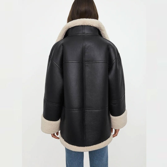 Women’s B3 RAF Sheepskin Aviator Shearling Leather Jacket