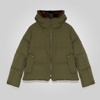 Women's Khaki Parka Down Jacket With Fur Lining
