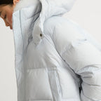 Women's White Parka Down Jacket With Fur Lining