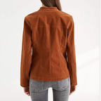 New Suede Lambskin Leather Biker Jacket For Women