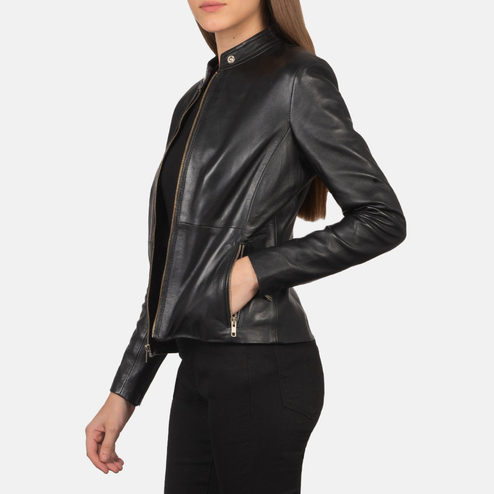 Rave Black Leather Biker Jacket Bold, Rugged & Timeless Style