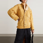 Women Brown Sheepskin Aviator Fur Collar RAF Shearling Suede Leather Jacket