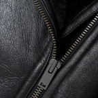 Women Black Sheepskin Fur Aviator Airforce Shearling Leather Jacket