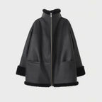 Women's Oversized Full-Grain Shearling Leather Jacket
